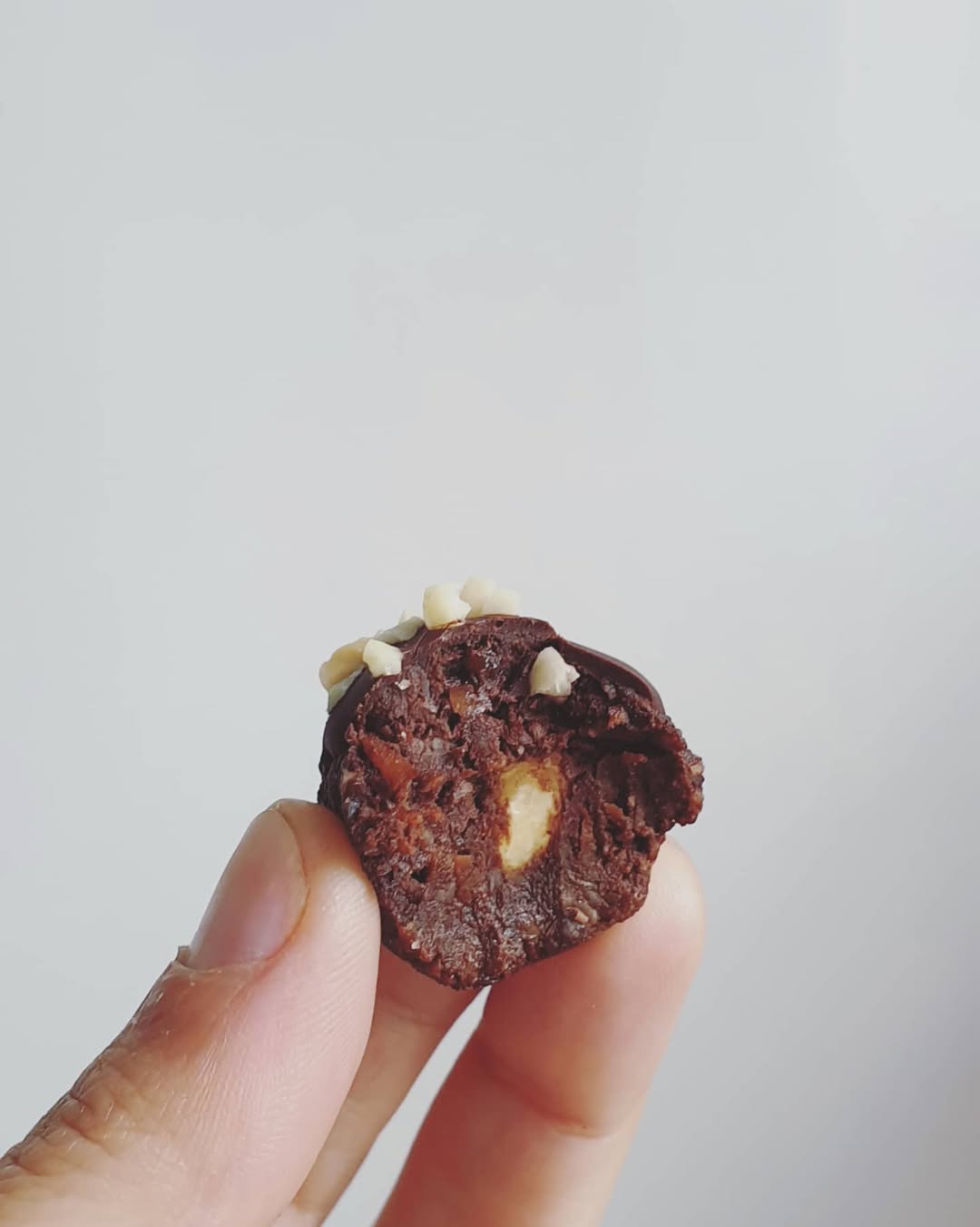 Trufa sin gluten y sin lácteos rellena de avellana